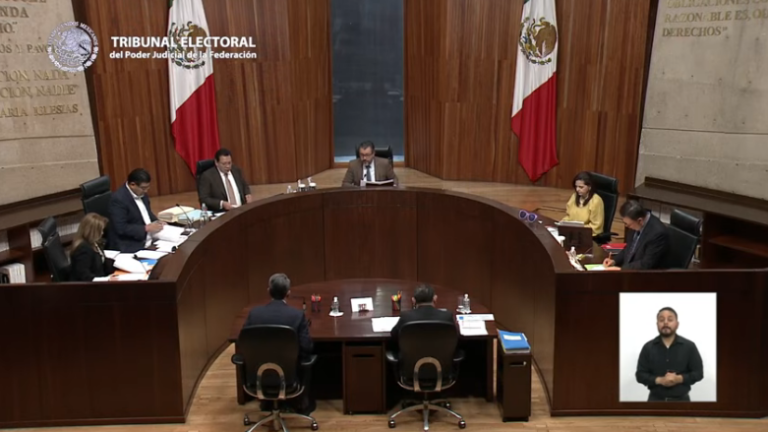 Sesión de la Sala Superior del Tribunal Electoral del Poder Judicial de la Federación de este miércoles.