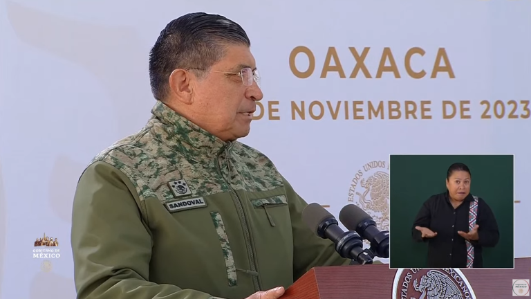 El Secretario de la Defensa Nacional, Luis Cresencio Sandoval, habla de los operativos para la captura de “El Nini”.