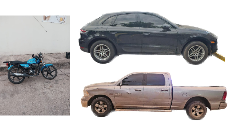 Vehículos recuperados por el Grupo Élite.