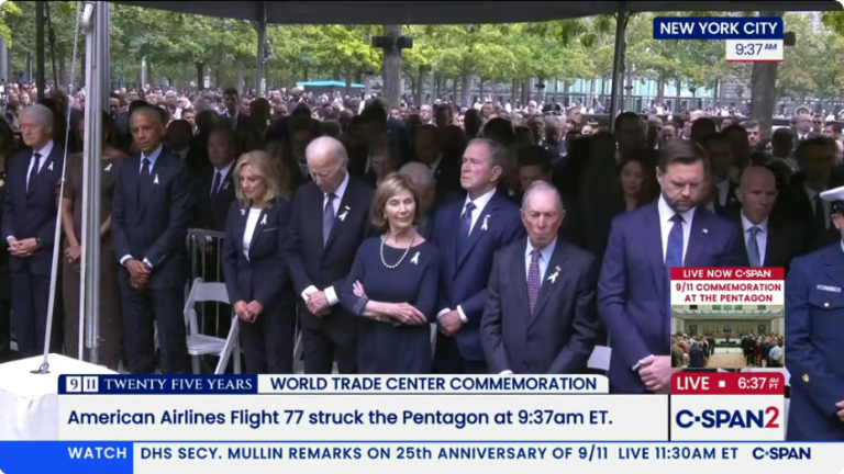 Ex presidentes de Estados Unidos acuden a la ceremonia del 25 aniversario de los ataques terroristas del 11 de septiembre.