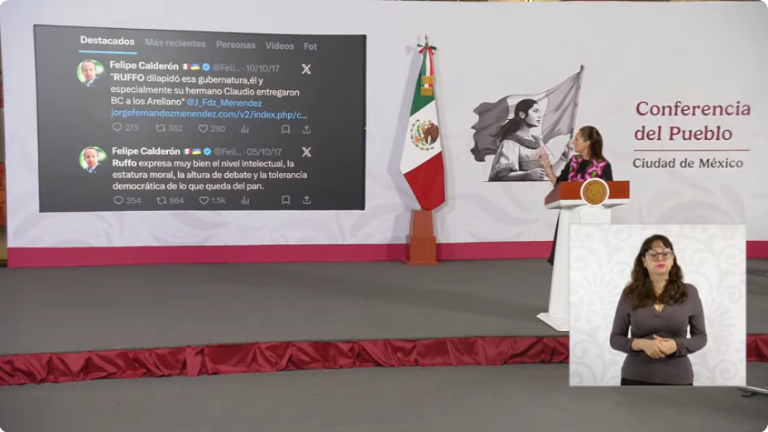 Conferencia de la Presidenta Claudia Sheinbaum Pardo donde fue cuestionada de nuevo sobre el caso contra el ex Gobernador de Baja California Ernesto Ruffo Appel.
