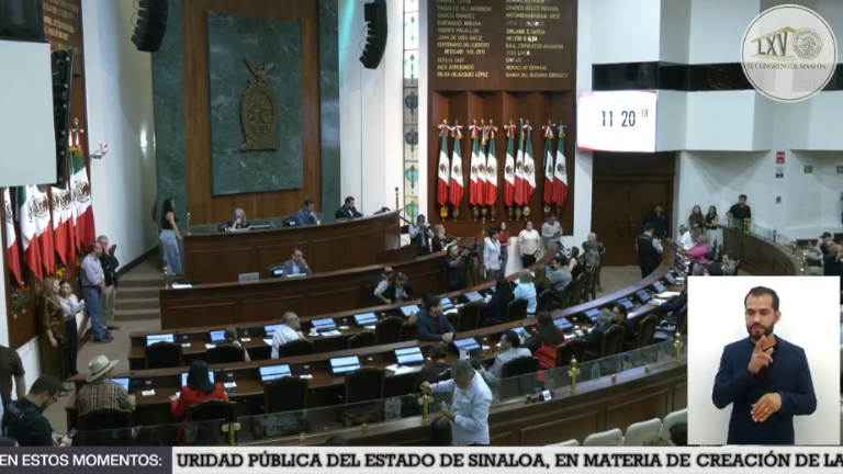 Sesión del Congreso de Sinaloa.