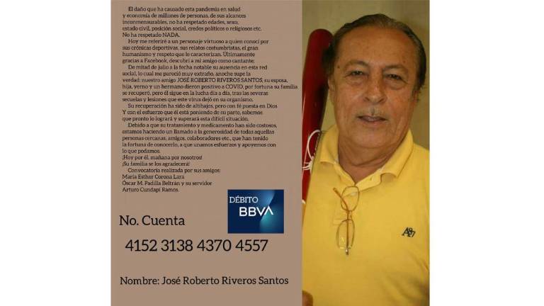 El reconocido periodista y columnista deportivo José Roberto Riveros Santos.
