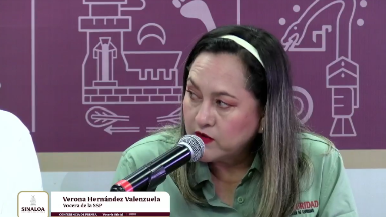 Verona Hernández Valenzuela, vocera de la Secretaría de Seguridad Pública de Sinaloa.