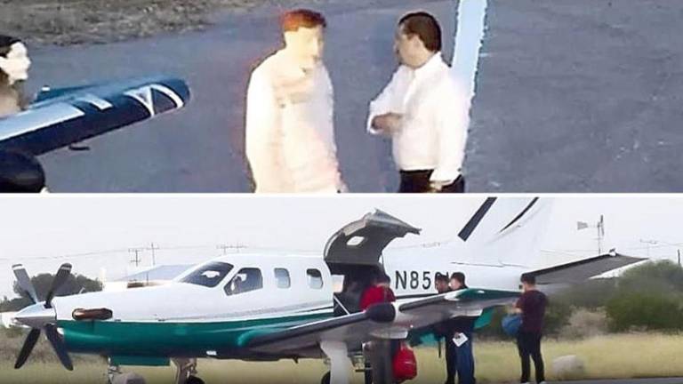 Avión en el que viajó el Senador Gerardo Fernández Noroña.