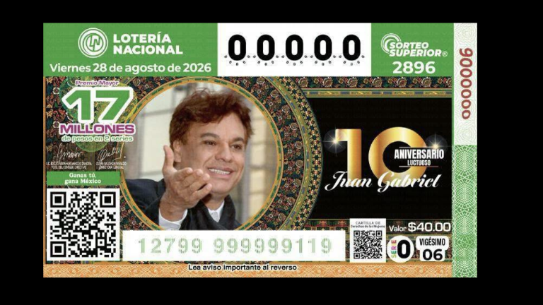 Juan Gabriel regresa a los billetes de lotería.