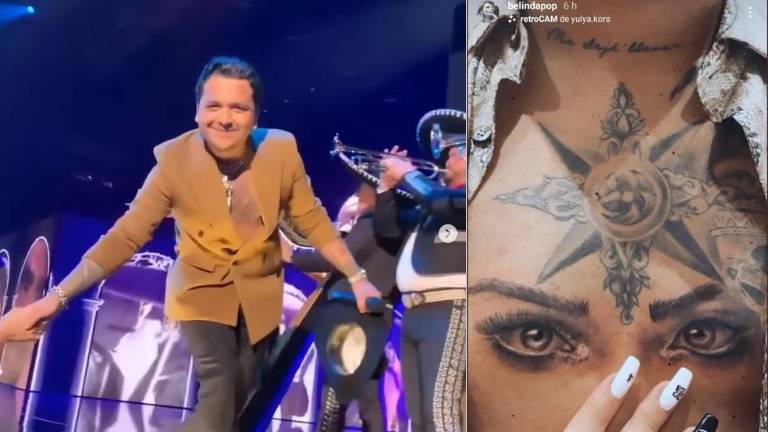 Nodal está borrando el tatuaje más grande que se hizo en honor a Belinda.
