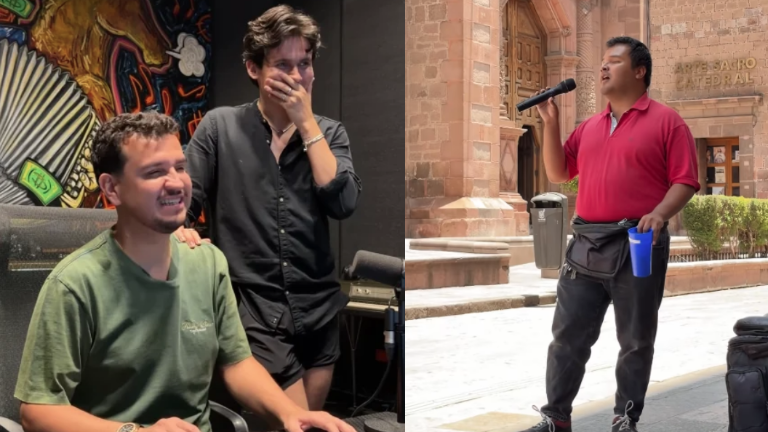 Edén Muñoz y Alexis Omman sorprenden a joven invidente de San Luis Potosí.