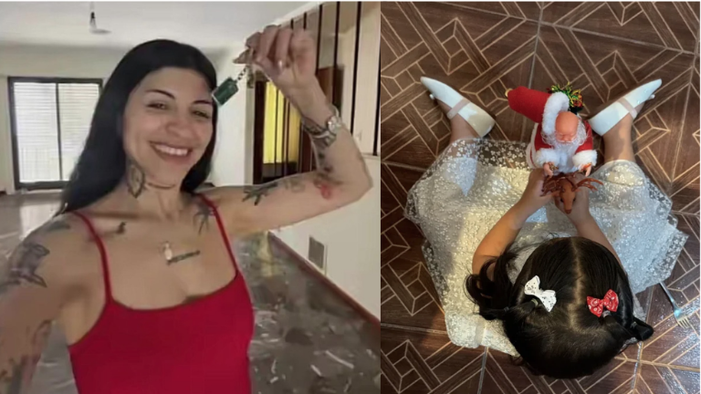 Cazzu muestra las llaves de su nueva casa.