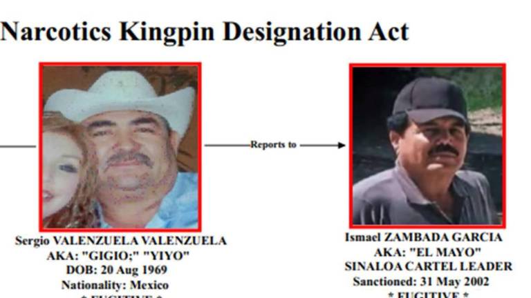 El Gobierno de Estados Unidos busca capturar a Sergio Valenzuela Valenzuela, supuesto jefe de plaza de “El Mayo” Zambada en Nogales.