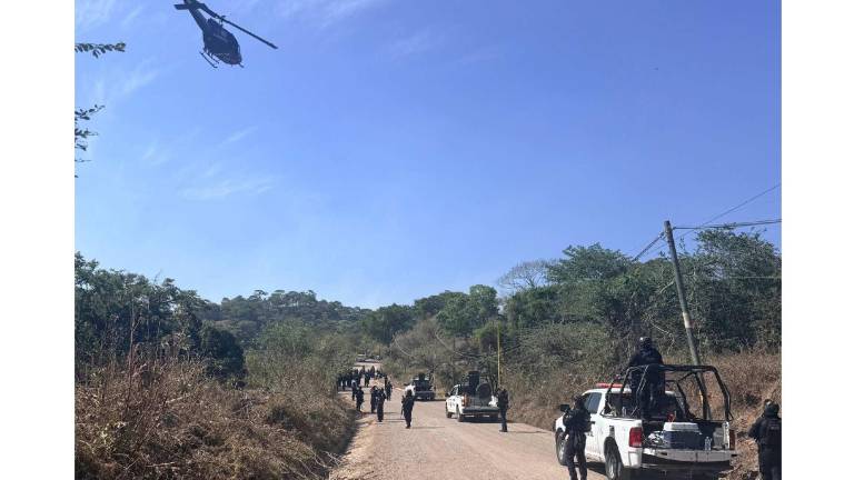 Fuerzas de seguridad federales y estatales desplegadas en Chilapa de Álvarez.