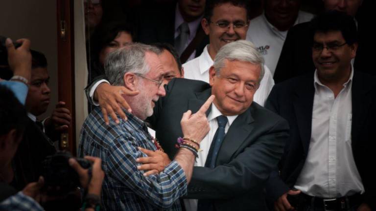 Javier Sicilia y el Presidente Andrés Manuel López Obrador.