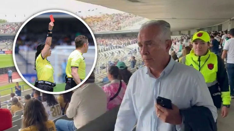 Sergio Bueno sale del estadio tras ser expulsado.