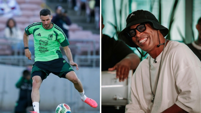 Ronaldinho confiesa admiración por Santi Gimenez.