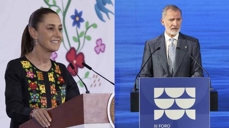 Presidenta de México, Claudia Sheinbaum, y el Rey de España, Felipe V.