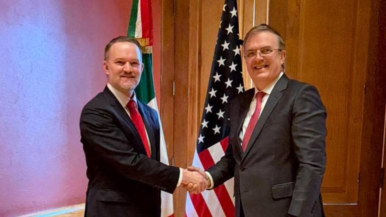 El Secretario de Economía Marcelo Ebrard con el representante comercial de EU, Jamieson Greer.