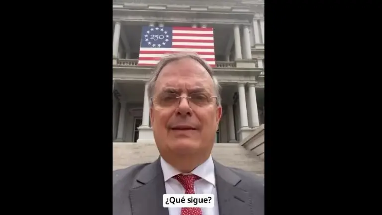 El Secretario de Economía Marcelo Ebrard en un mensaje tras concluir la segunda ronda de conversaciones sobre el T-MEC con Estados Unidos.
