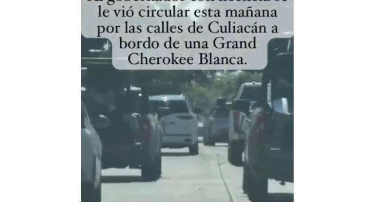 En redes sociales circuló un video en el que aseguraban que el Gobernador con licencia de Sinaloa Rubén Rocha Moya circulaba por Culiacán con un operativo del Ejército Mexicano.