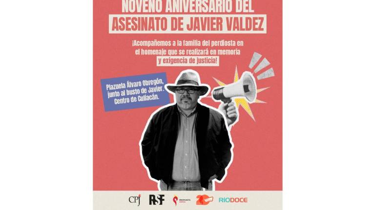 Este viernes se cumplen 9 años del asesinato del periodista Javier Valdez.