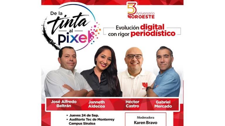 Invitación de Noroeste para participar en el panel donde se revisará los retos del periodismo en la era digital.