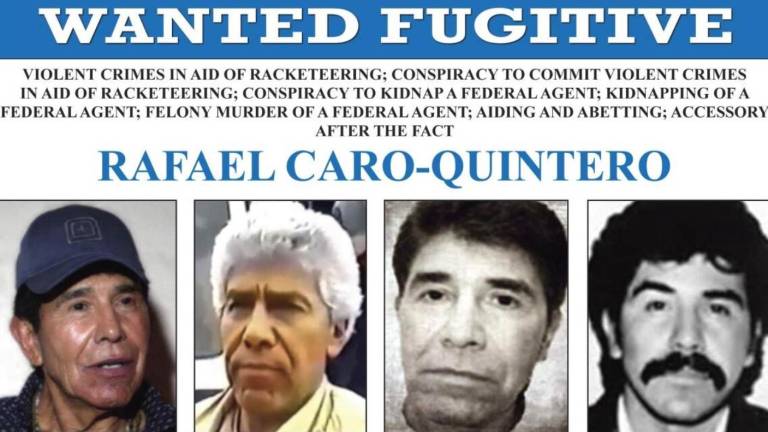 Rafael Caro Quintero es buscado por las autoridades de Estados Unidos.