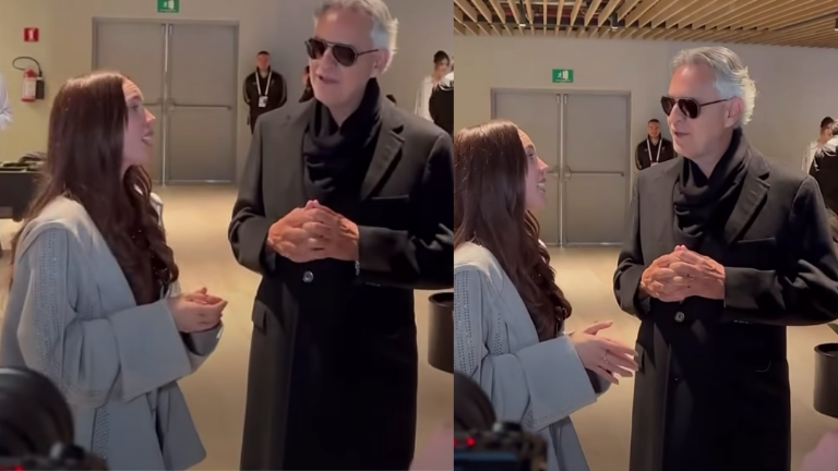 Belinda y Andrea Bocelli se avientan palomazo.