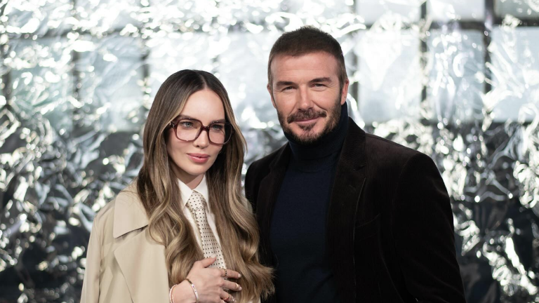 Belinda y David Beckham presentes en la Milan Fashion Show 2025.