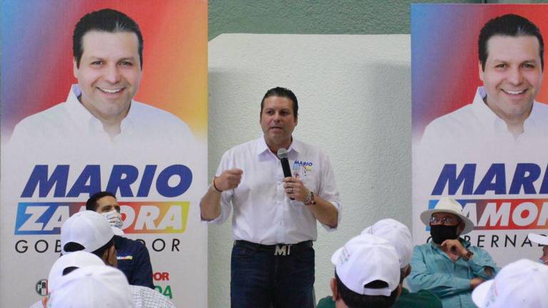 El candidato a la Gubernatura Mario Zamora Gastélum.
