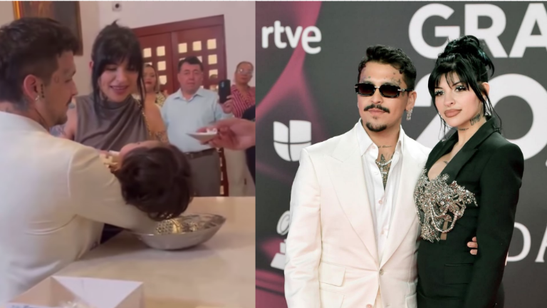Christian Nodal y Cazzu se convirtieron en padrinos