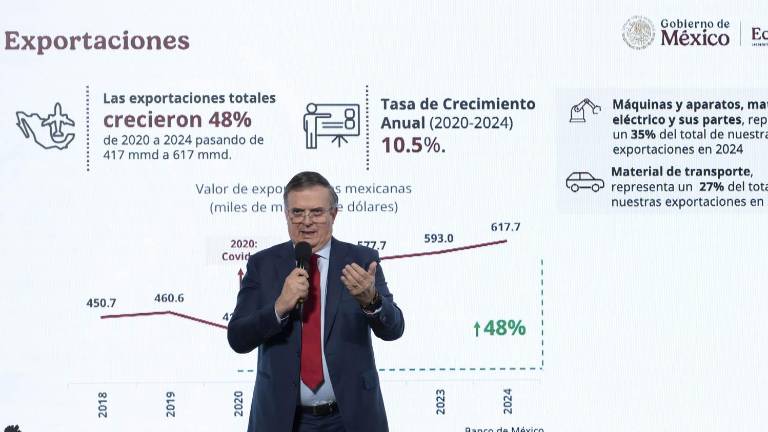 Marcelo Ebrard, Secretario de Economía, descarta que el T-MEC no vaya a seguir adelante.