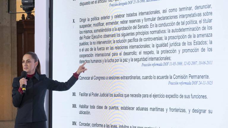 La Presidenta de México Claudia Sheinbaum Pardo se manifestó de nuevo sobre la intervención de Estados Unidos en Venezuela.