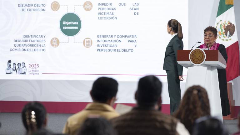 La Presidenta de México Claudia Sheinbaum Pardo anunció que enviarán la iniciativa para que la extorsión se persiga de oficio.