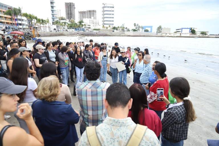 En un evento en Playa Norte, se dieron a conocer los resultados del estudio realizado en la zona por alumnos e investigadores de la Facultad de Ciencias del Mar de la UAS.