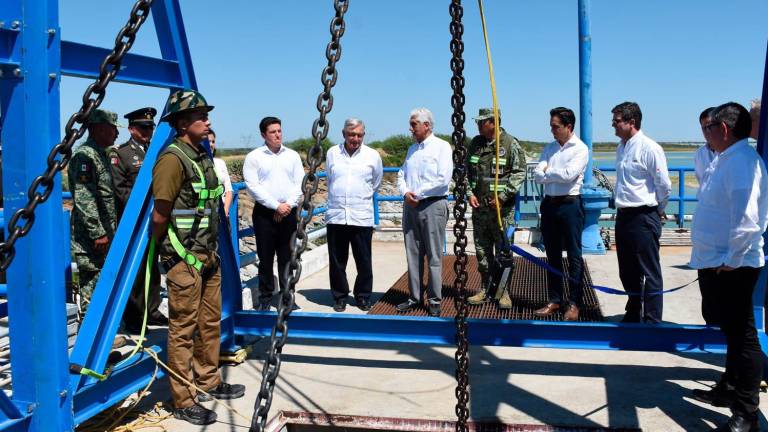 El Gobernador de Nuevo León, Samuel García, y el Presidente Andrés Manuel López Obrador inauguraron el 13 de septiembre la obra del acueducto “El Cuchillo 2”.