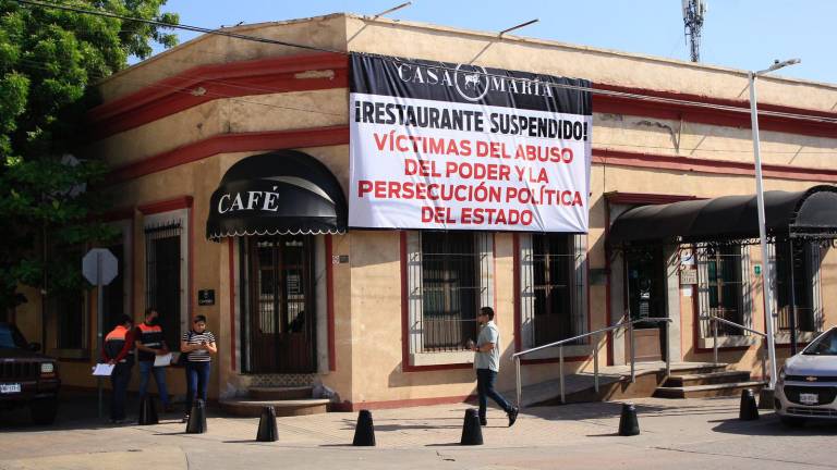 El restaurante Casa María, propiedad de la familia de Héctor Melesio Cuén, fue suspendido en Culiacán.
