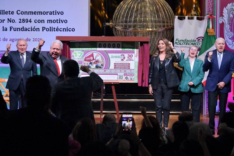 Presenta Lotería Nacional billete de Sorteo Superior que rinde homenaje al 30 aniversario de la Fundación Politécnico