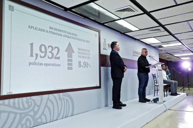 Aumentan sueldo a policías estatales; ganarán $17,600 pesos al mes