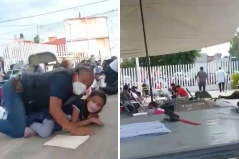 Balean centro de vacunación anti Covid en Puebla; dos niños resultan heridos
