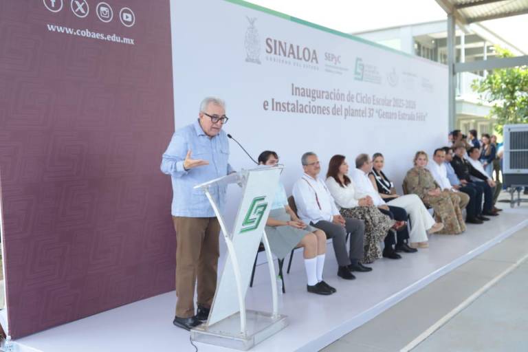 Con la inauguración oficial del plantel 37, autoridades dan el banderazo al ciclo escolar 2025-2026 para los Cobaes en Sinaloa