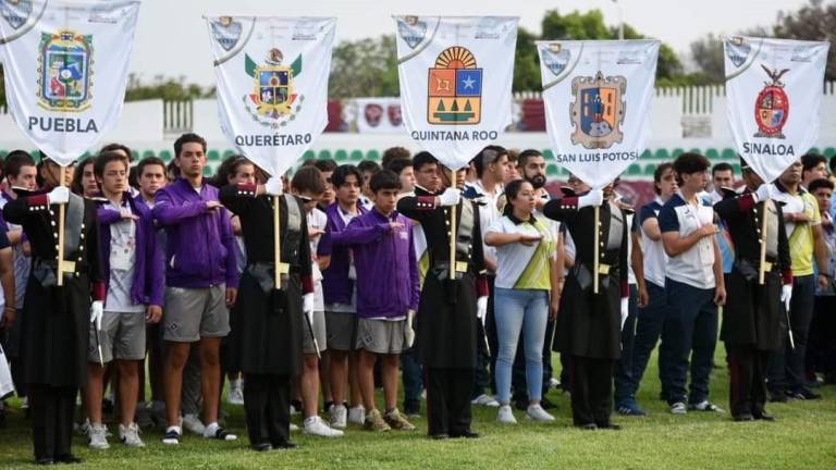 Diferentes delegaciones, entre ellas la de Sinaloa, durante la apertura de los Nacionales Conade en Morelos.