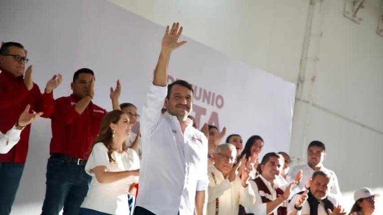 Andrés Manuel López Beltrán en uno de los eventos de Morena.