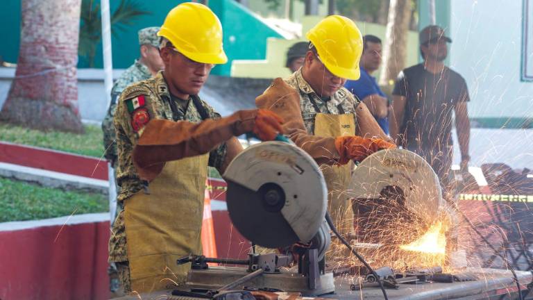 Destrucción de armas decomisadas en la Novena Zona Militar.
