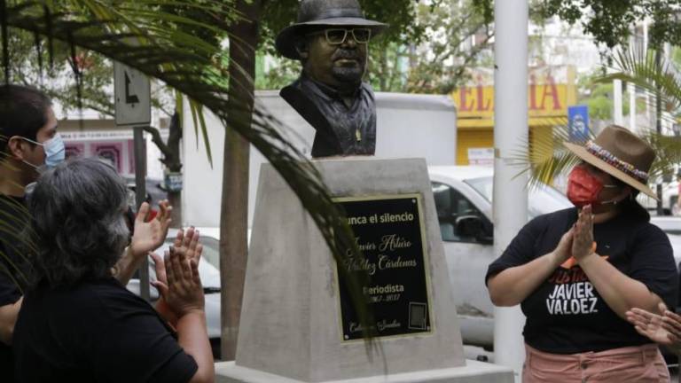 Homenaje a Javier Valdez, periodista sinaloense asesinado.