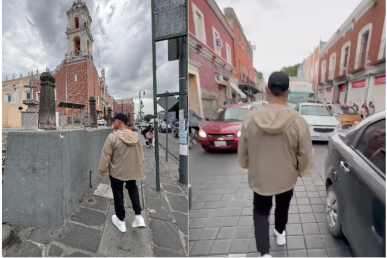 Disfruta Alejandro Sanz recorrer las calles de Puebla, sin ser reconocido