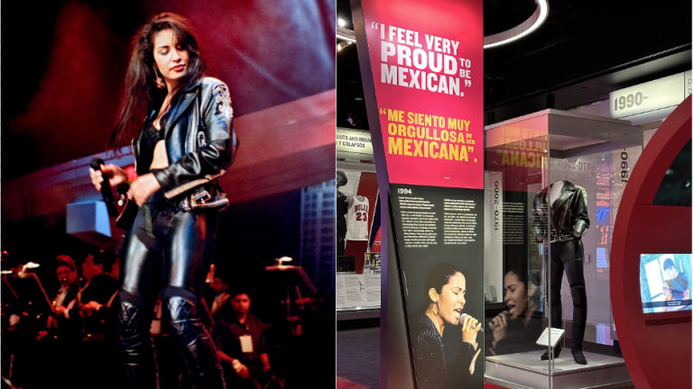 El atuendo fue usado por Selena en 1994 durante los Tejano Music Awards.