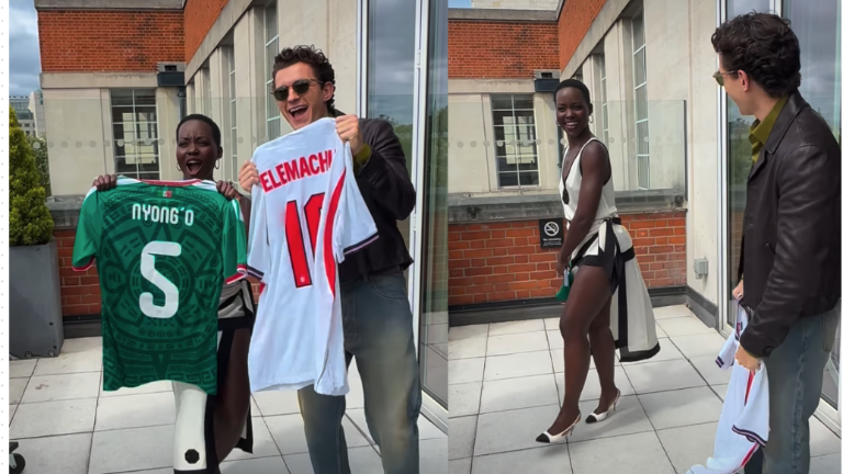 Lupita Nyong’o y Tom Holland .