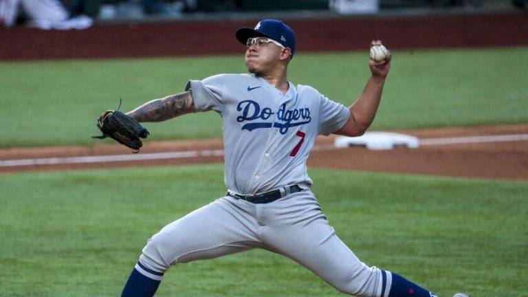 Julio Urías ya tiene 13 triunfos en la presente temporada para los Dodgers.
