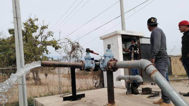 En marcha cárcamo de rebombeo para el servicio de agua potable en Escuinapa