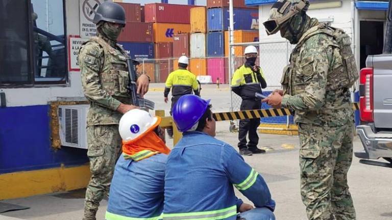 Marina realiza ejercicios de gabinete en la Terminal Portuaria IPM, en Veracruz
