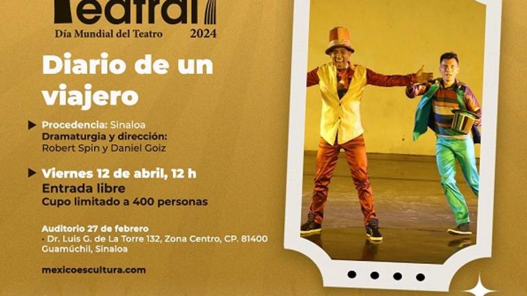 Participa Sinaloa en los festejos del Día Mundial del Teatro con dos obras